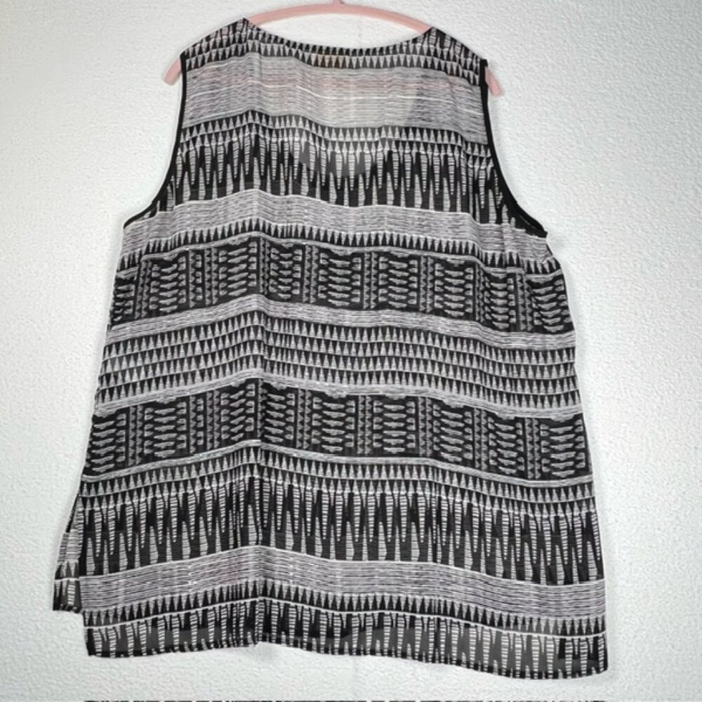 Collective Concepts Womens Sheer Sleeveless Top Plus Size 2X - Picture 3 of 4
